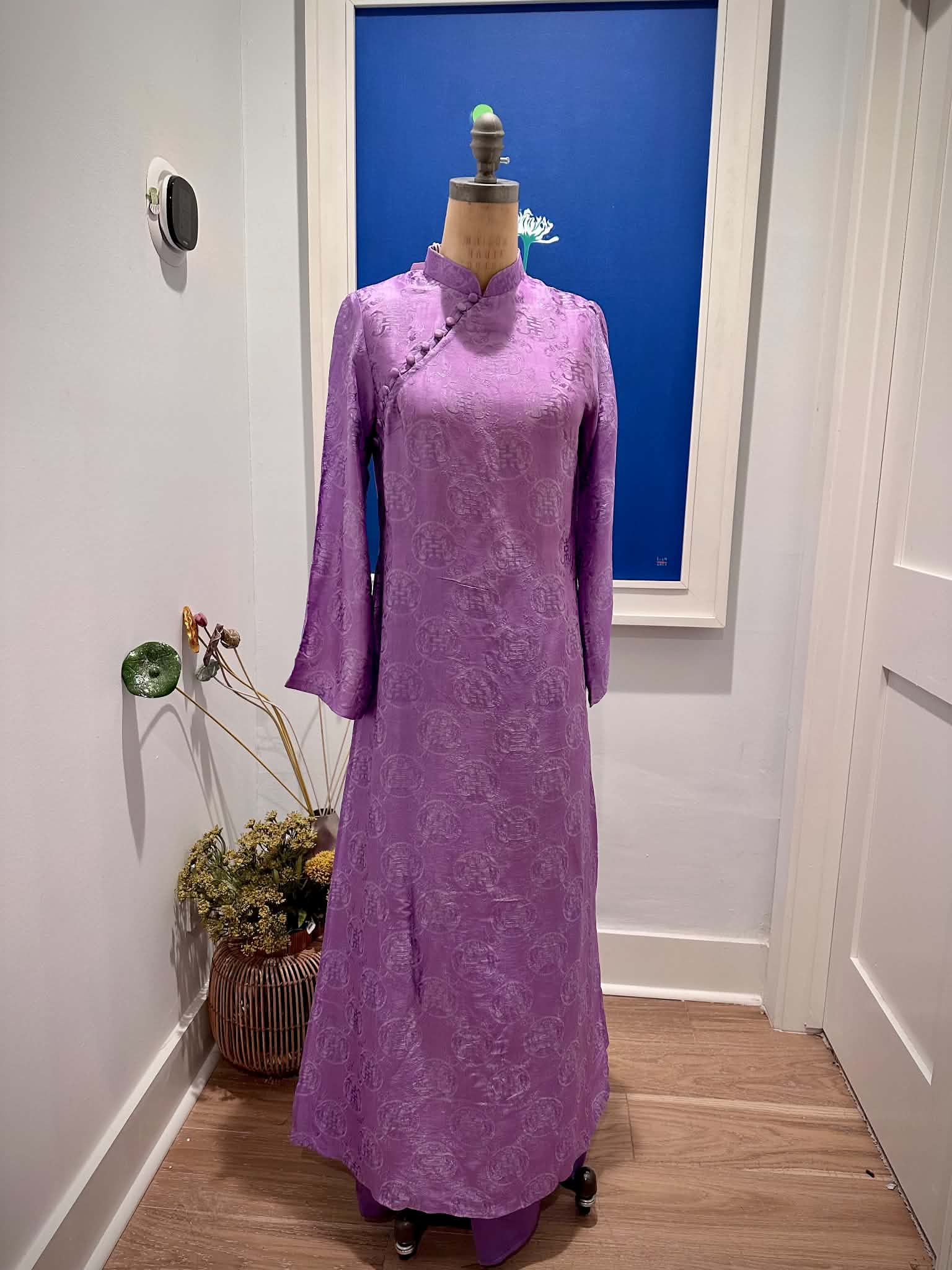 “Tử Yên” - Wormsilk Ao Dai Set in Orchid Violet
