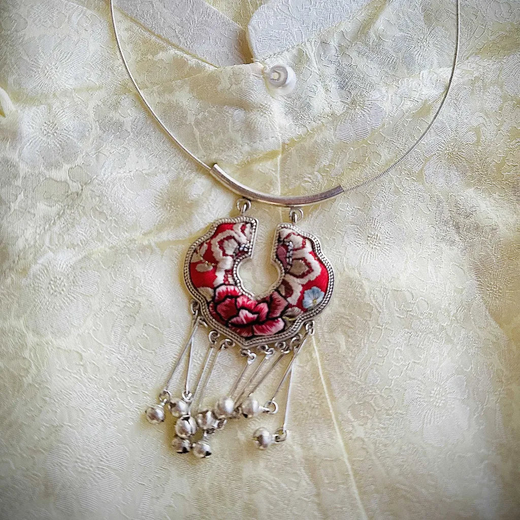 "Blessful" - Miao Handcrafted Silver Necklace Pendant (with complementary chain)