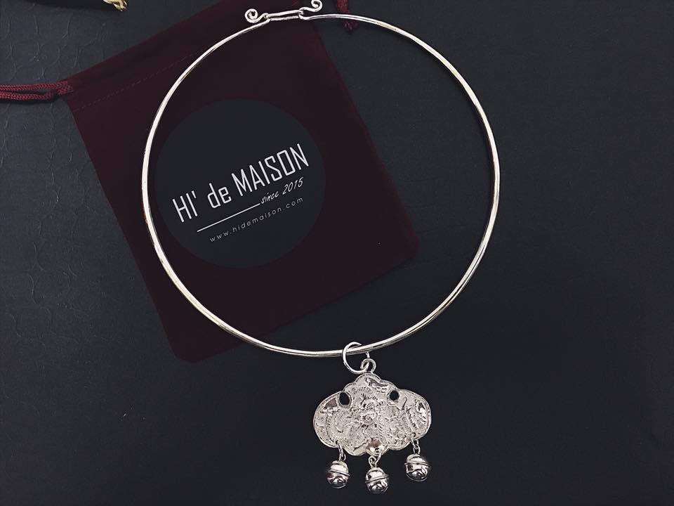 Thiên Long Charm Pendant – The Celestial Dragon Talisman - flat lay display in silver by HI de Maison