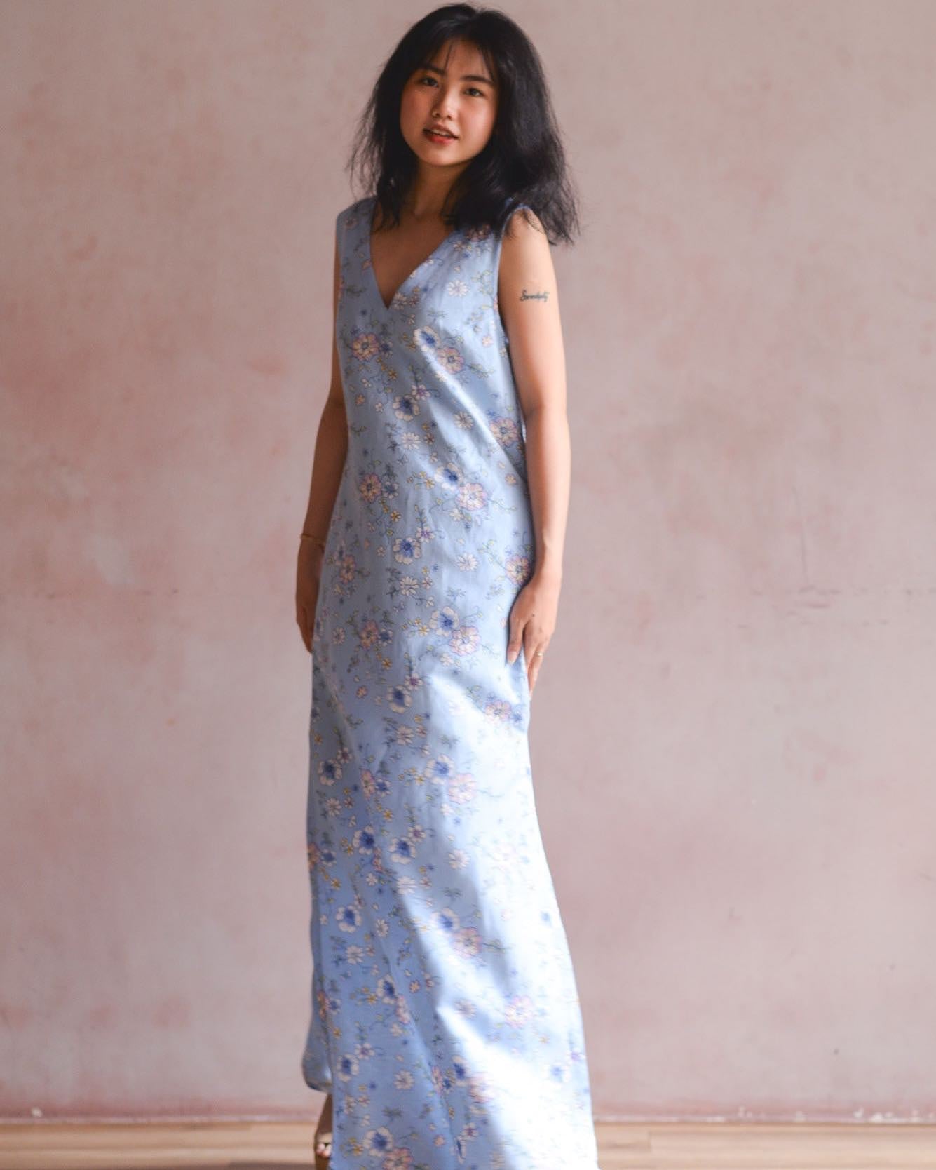 "Everyday Flower" - Linen Maxi Dress