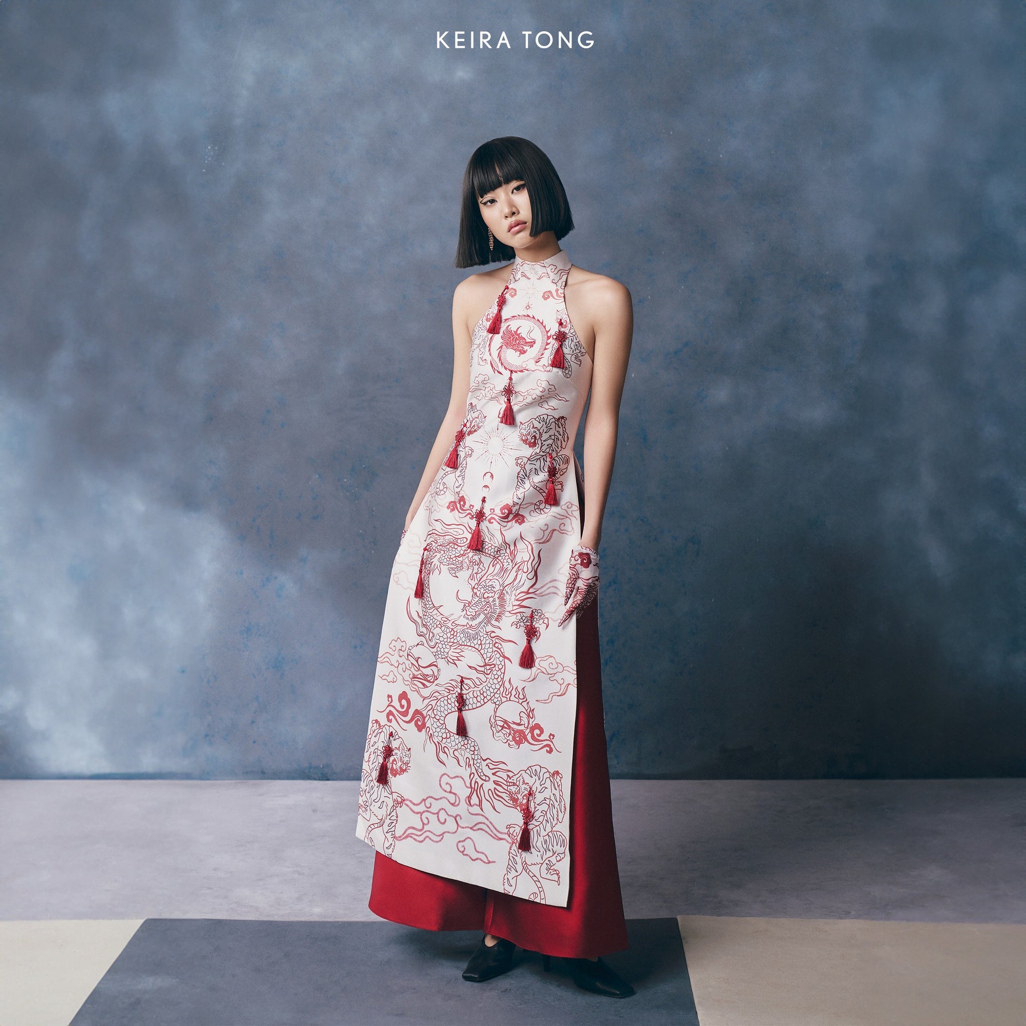 Nhất Ao Dai Set - Premium Silk Taffeta in Red