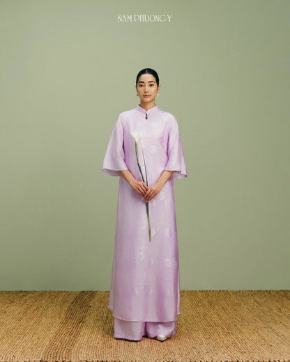 "Phung Cac" - Luxury Limited Edition - Ao dai Set in Light Link with Charm