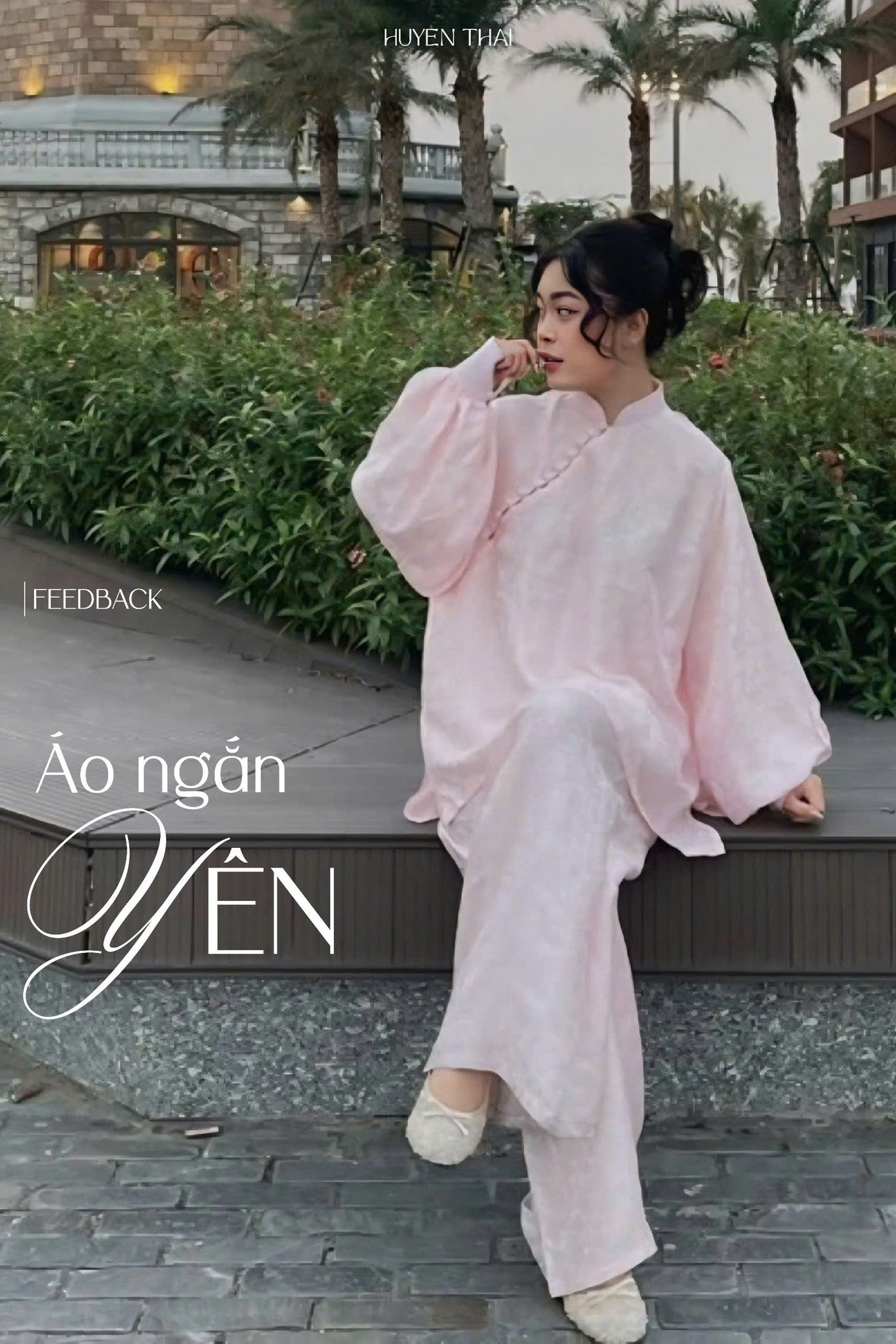 "KY" Ao-Ngan (Shorter version of Ao-dai) - Wormsilk in Pink