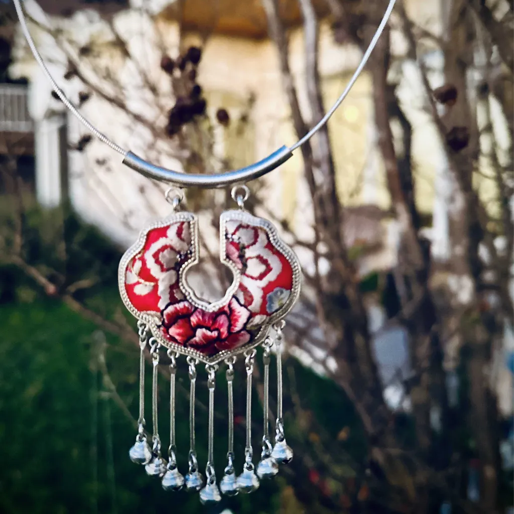 "Blessful" - Miao Handcrafted Silver Necklace Pendant (with complementary chain)