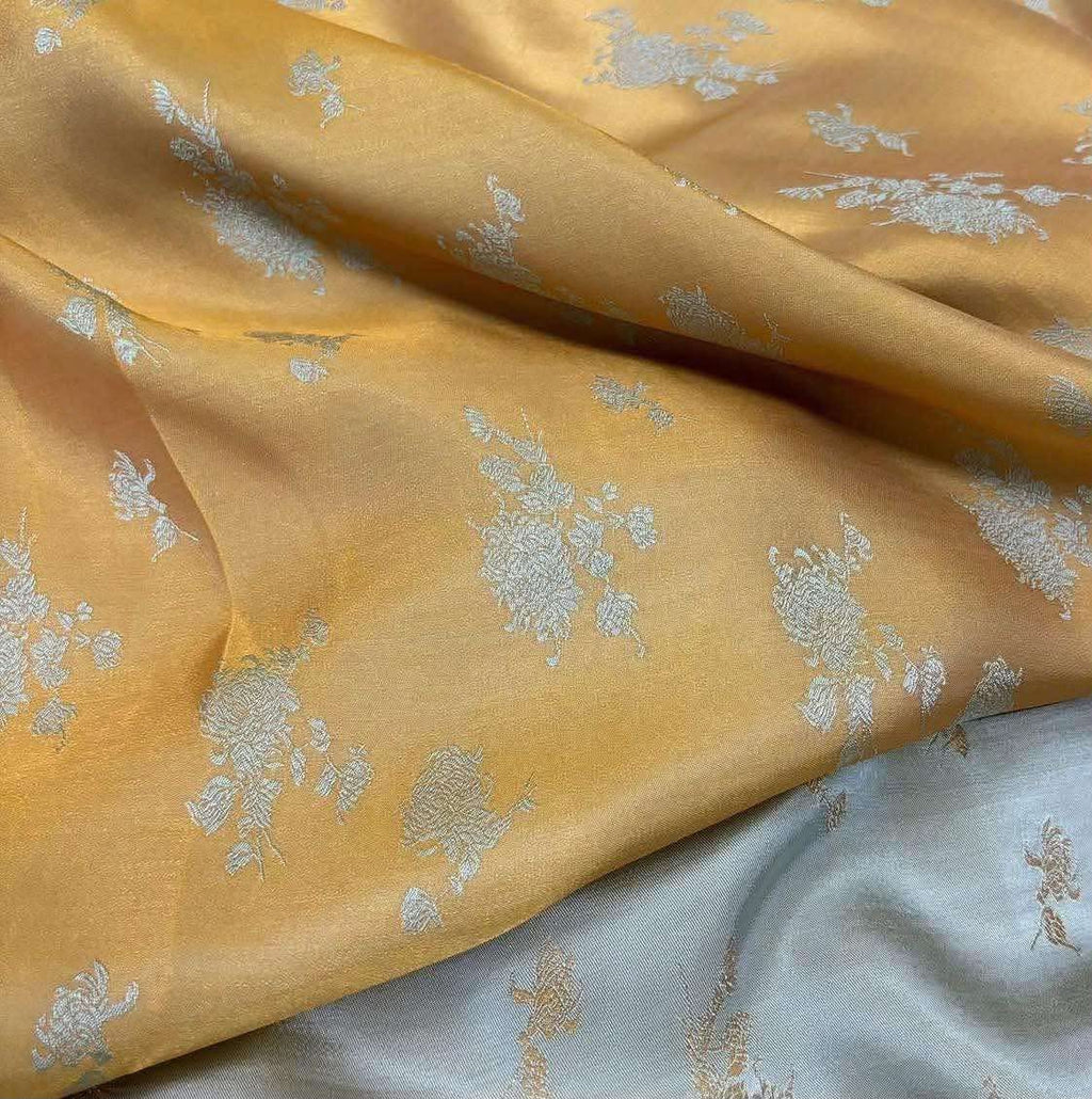 “Tu Nghi” Dress – Reversed Wormsilk Satin in Antique Gold