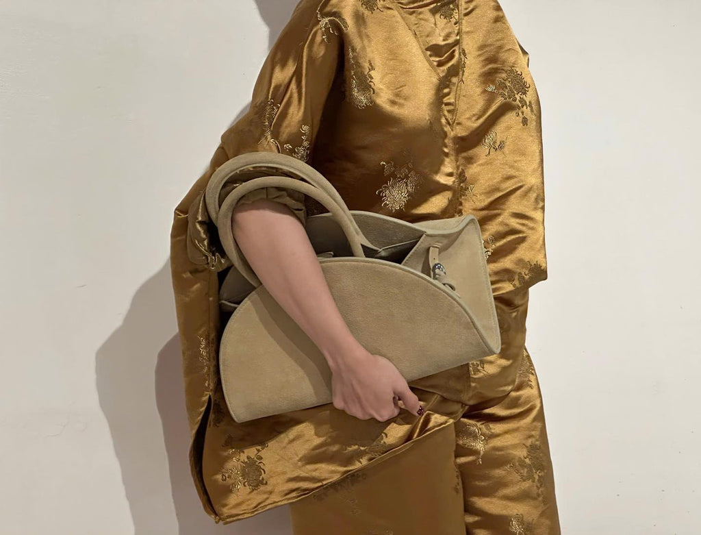 "Rita" Modernized Bà Ba Set - Brocade Silk in Gold