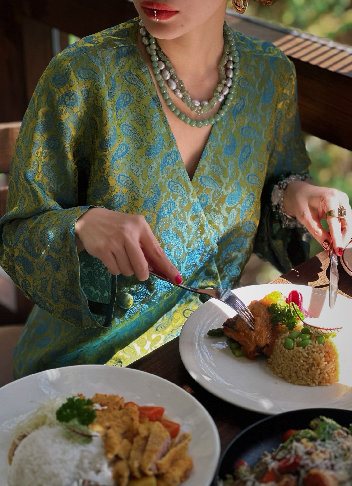 “Jade Ease” Modern Ba-Ba Set –  Wormsilk in Jade