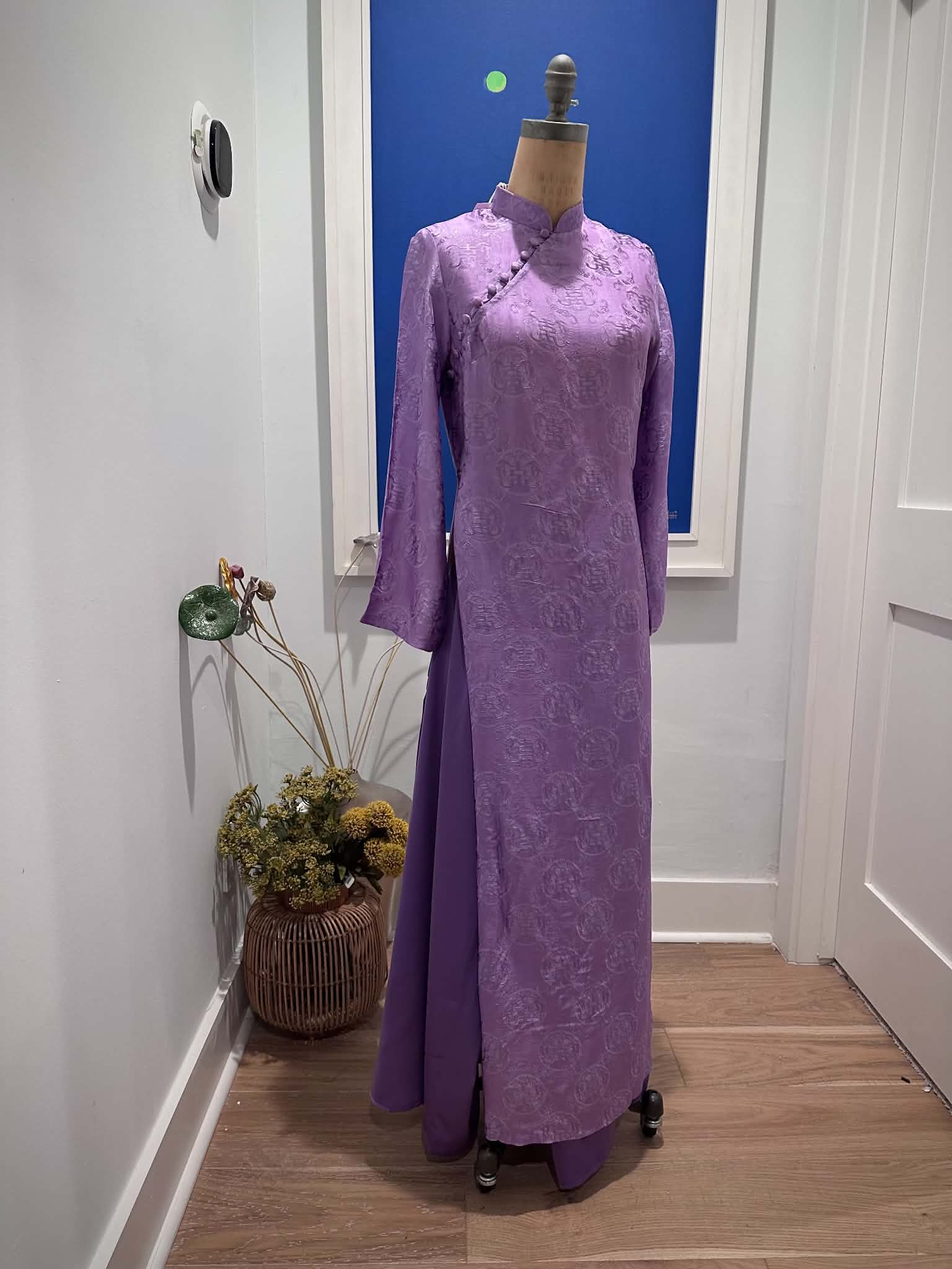 “Tử Yên” - Wormsilk Ao Dai Set in Orchid Violet
