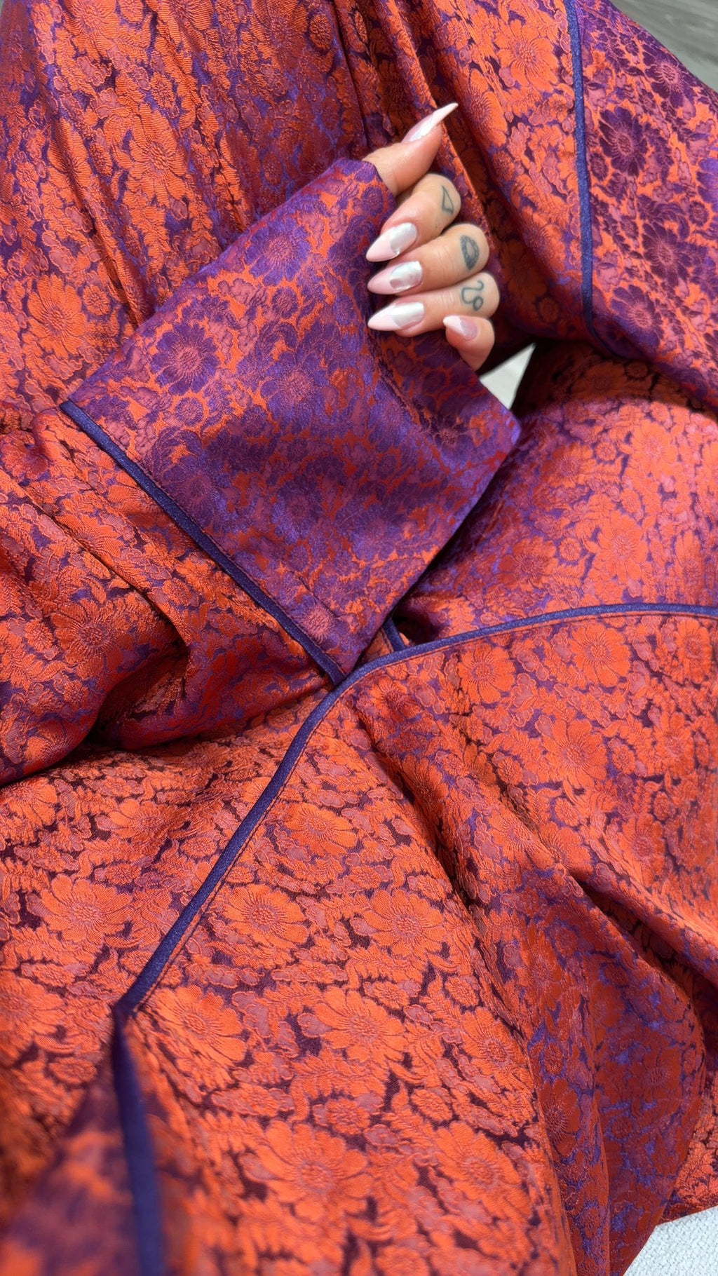“Rosewood Dusk” – Wormsilk Modern Pajama Set in Burnished Rosewood