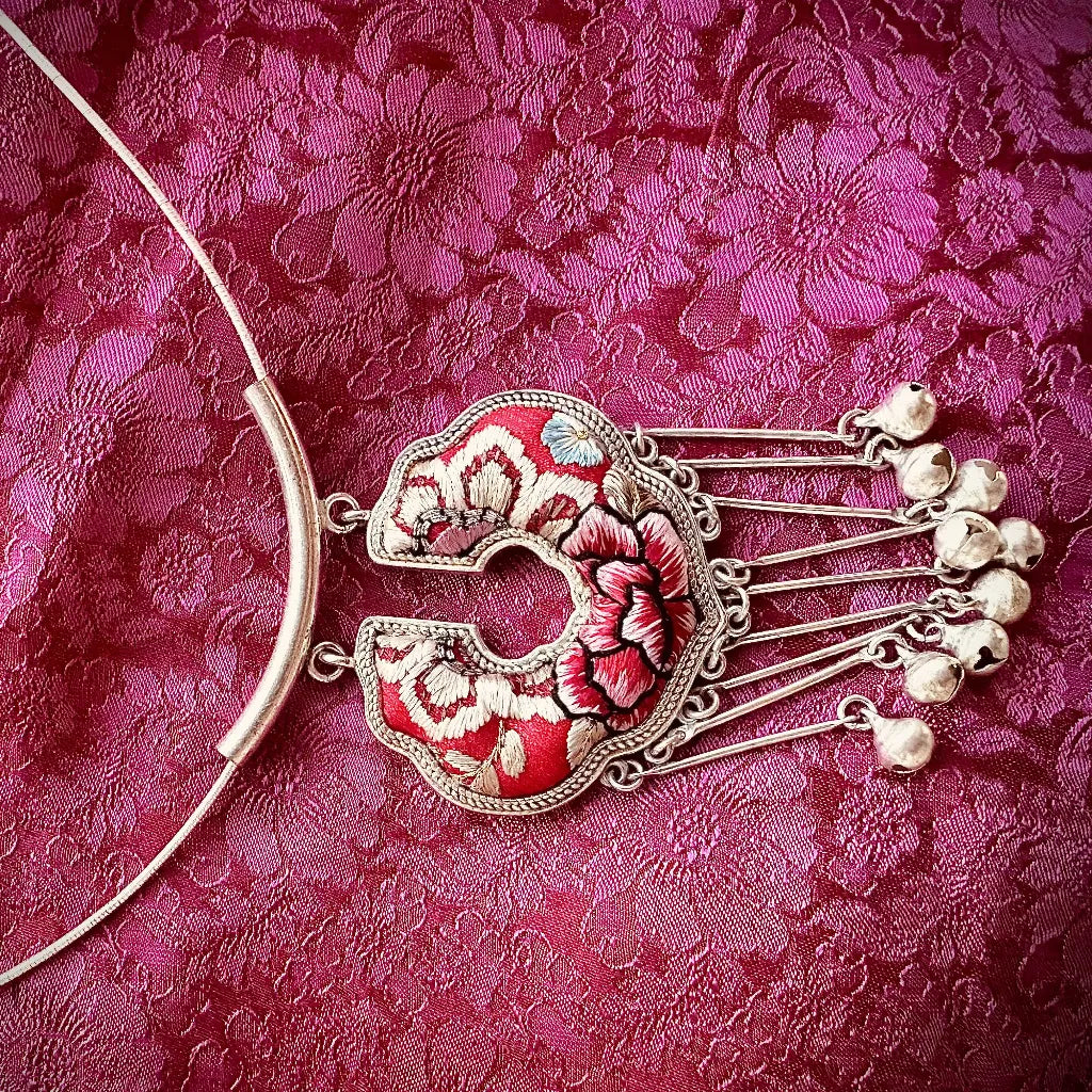 "Blessful" - Miao Handcrafted Silver Necklace Pendant (with complementary chain)