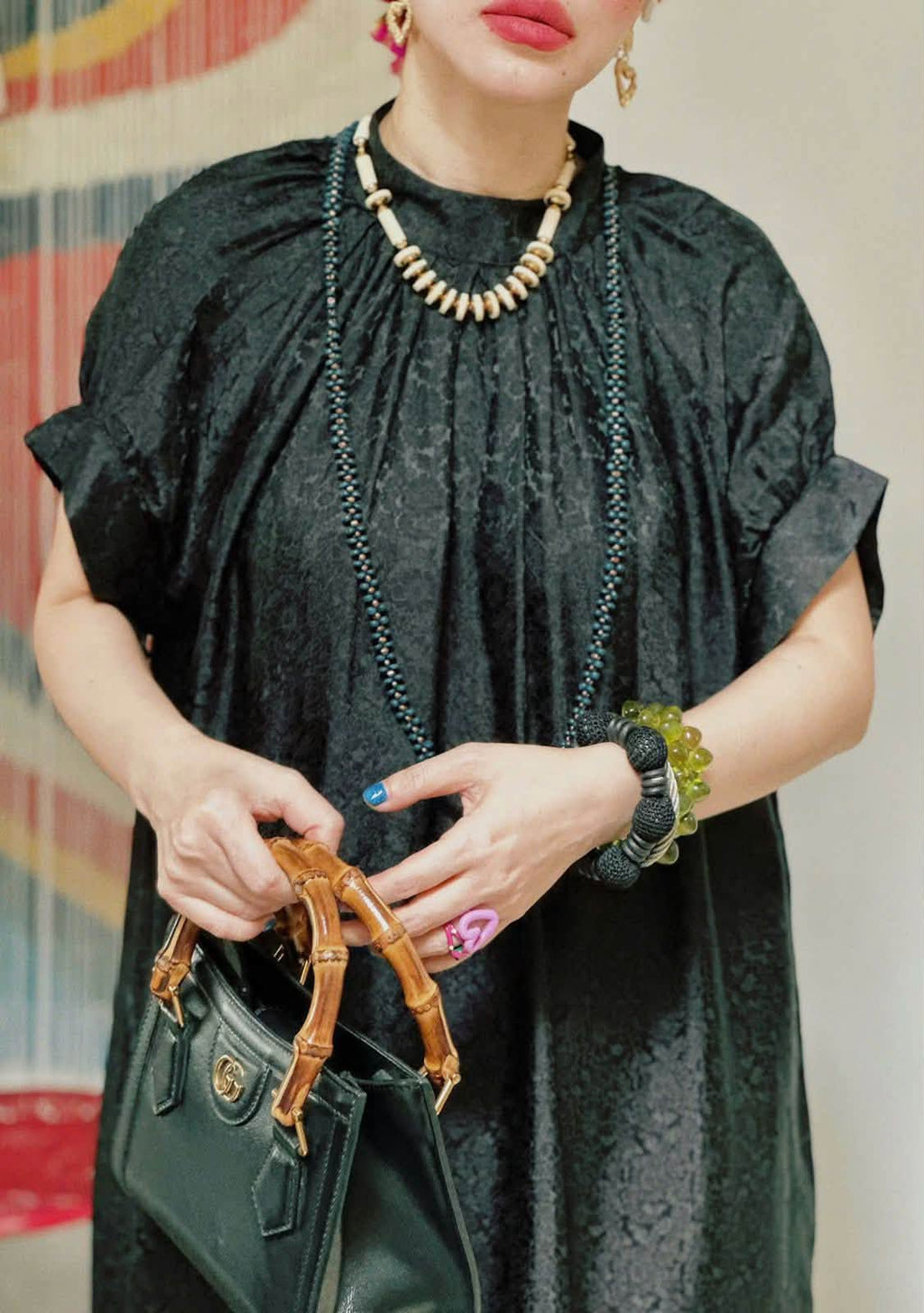 “Noir Reverie” – Wormsilk Cocoon Dress in Black