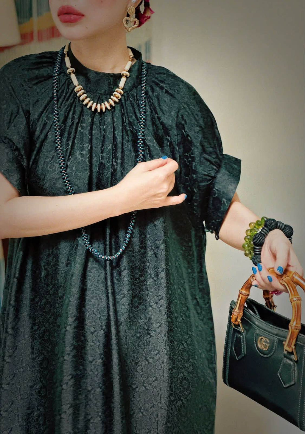 “Noir Reverie” – Wormsilk Cocoon Dress in Black