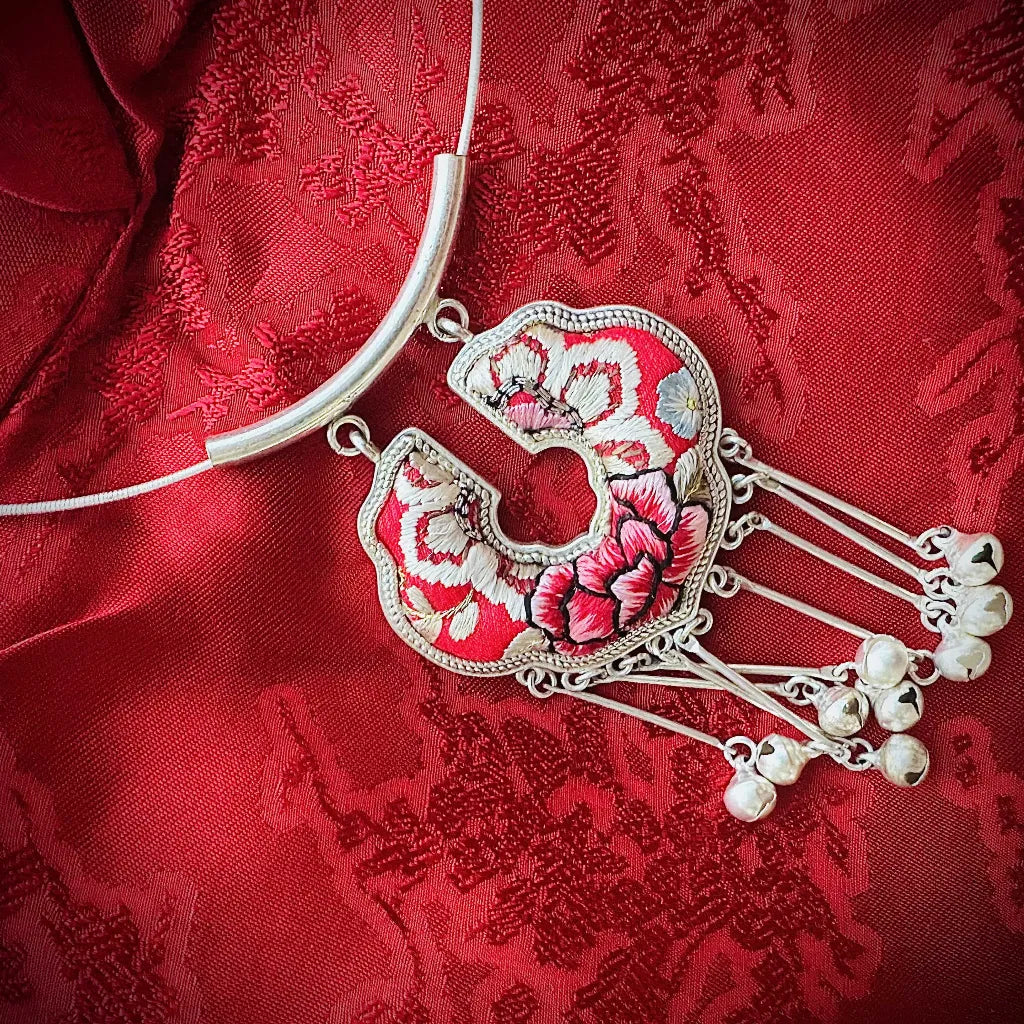 "Blessful" - Miao Handcrafted Silver Necklace Pendant (with complementary chain)