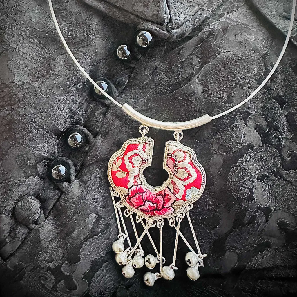 "Blessful" - Miao Handcrafted Silver Necklace Pendant (with complementary chain)