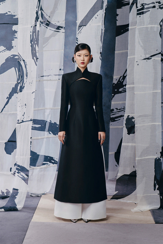 Nguyệt Ao Dai Set - Premium Taffeta in Black