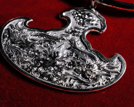 Song Phuong Bội – Twin Phoenix Cloud Pendant in Fine Silver