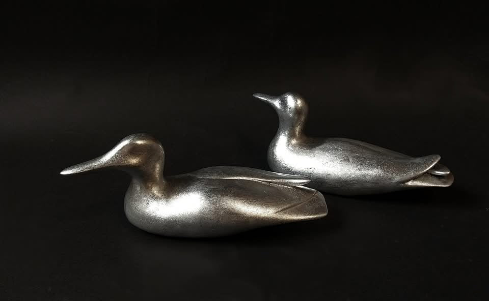 Lacquer Duck Pair – A Symbol of Harmony by Lam Phong Ceramics - front view by Lam Phong Pottery