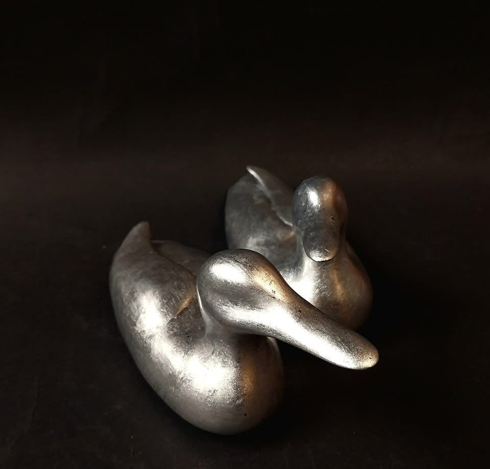 Lacquer Duck Pair – A Symbol of Harmony by Lam Phong Ceramics - front view by Lam Phong Pottery