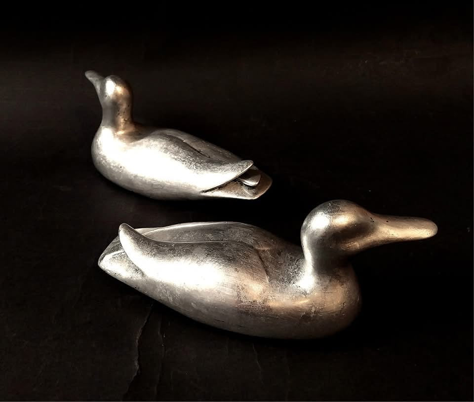 Lacquer Duck Pair – A Symbol of Harmony by Lam Phong Ceramics - front view by Lam Phong Pottery