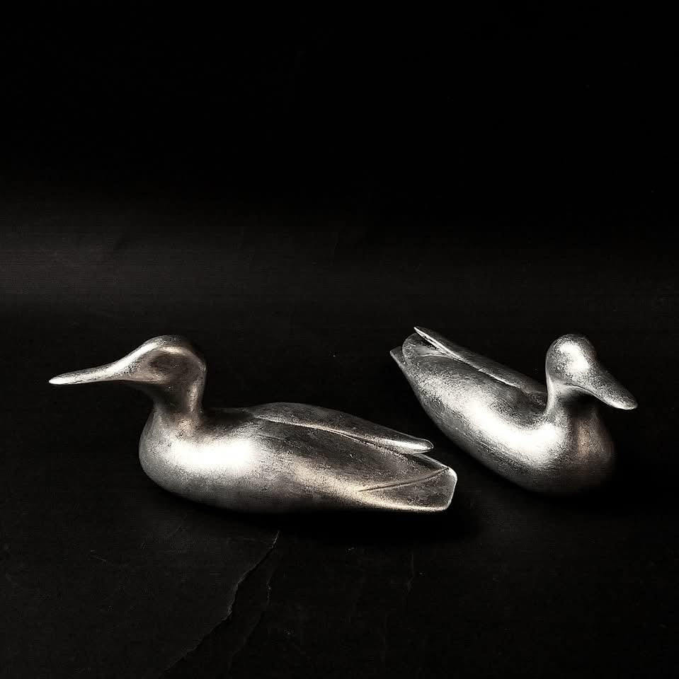 Lacquer Duck Pair – A Symbol of Harmony by Lam Phong Ceramics - front view by Lam Phong Pottery