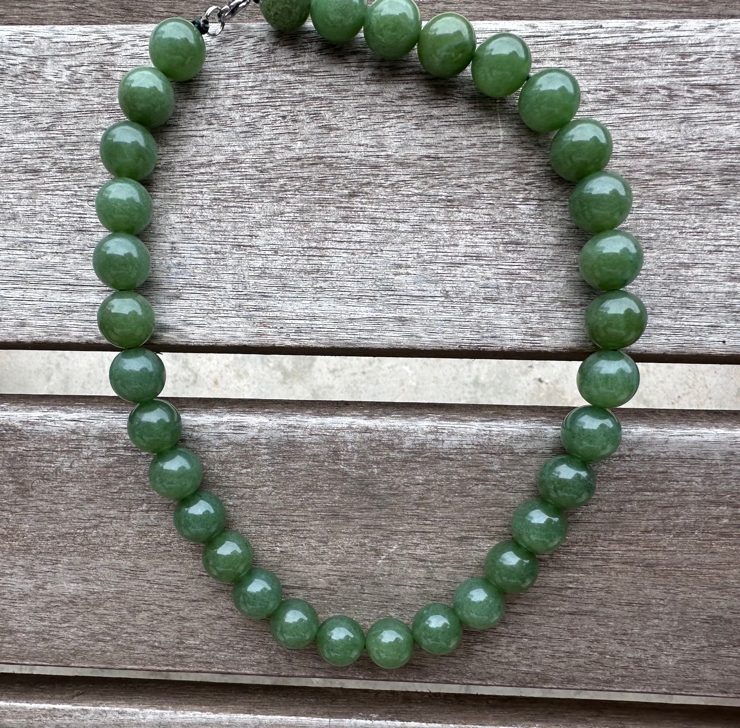 "Jade Sovereign" Marble Necklace in Jade (Large) - back view | Vietnamese Luxury Fashion