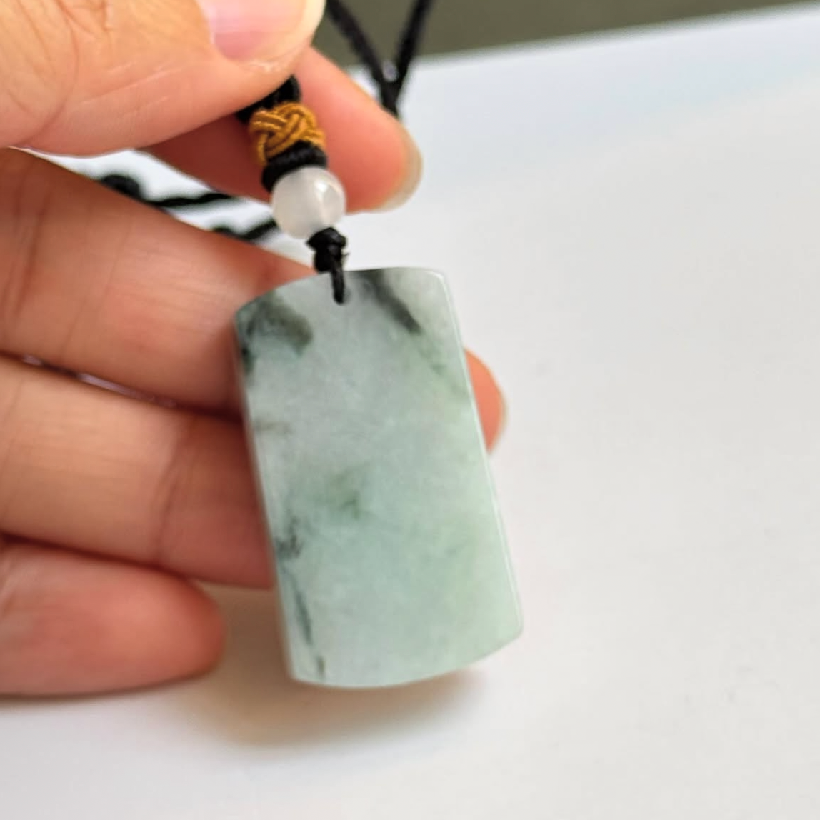 “Vô Sự Bài” (無事牌 / No Worry) Pendant – The Peace Talisman in Natural Myanmar Jadeite