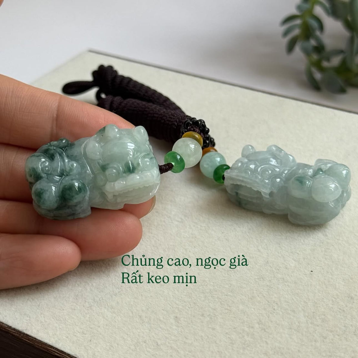“Fortune Keepers” – Hand-Carved Pixiu Pair in Jade