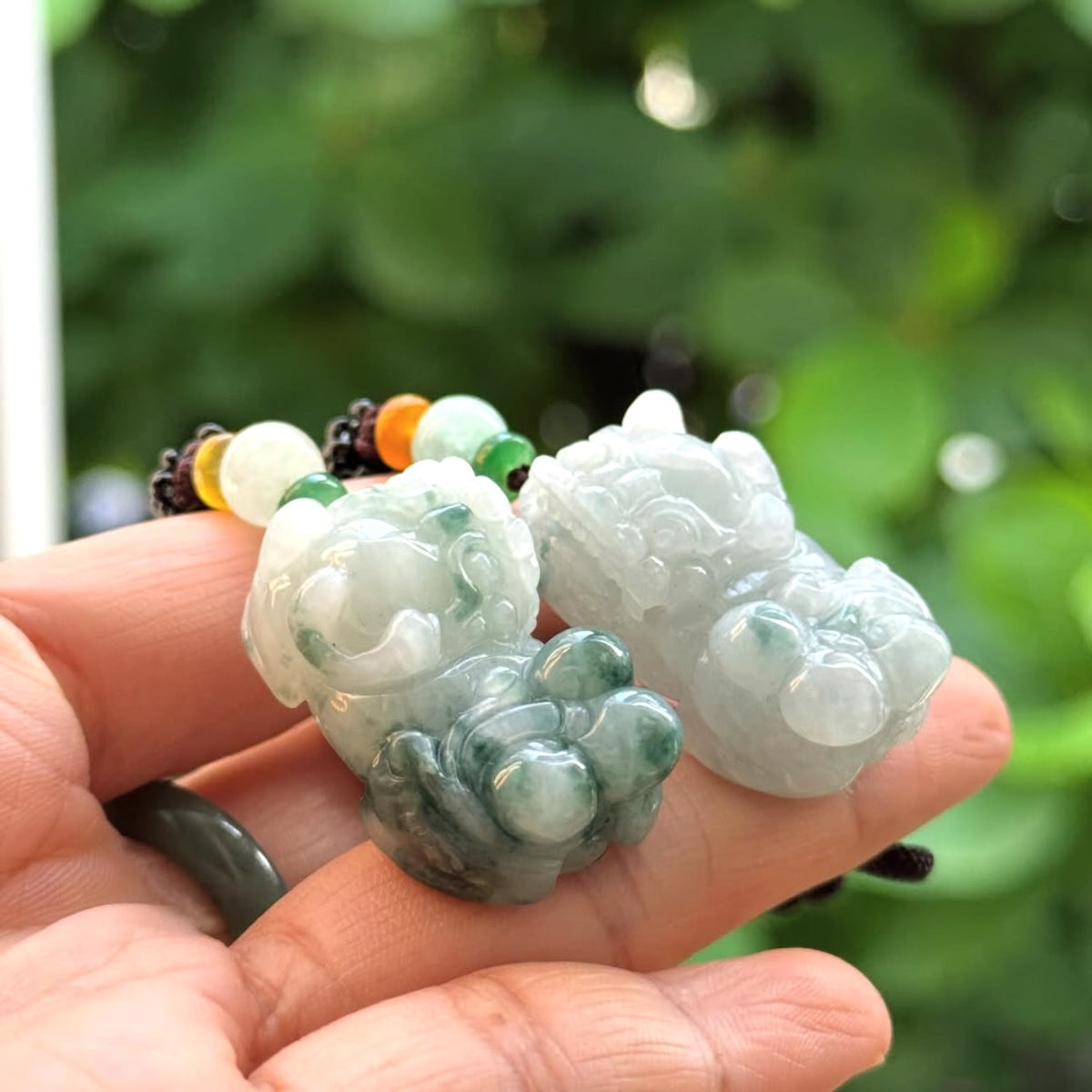 “Fortune Keepers” – Hand-Carved Pixiu Pair in Jade