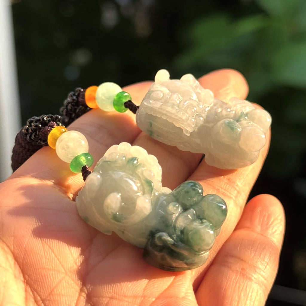 “Fortune Keepers” – Hand-Carved Pixiu Pair in Jade