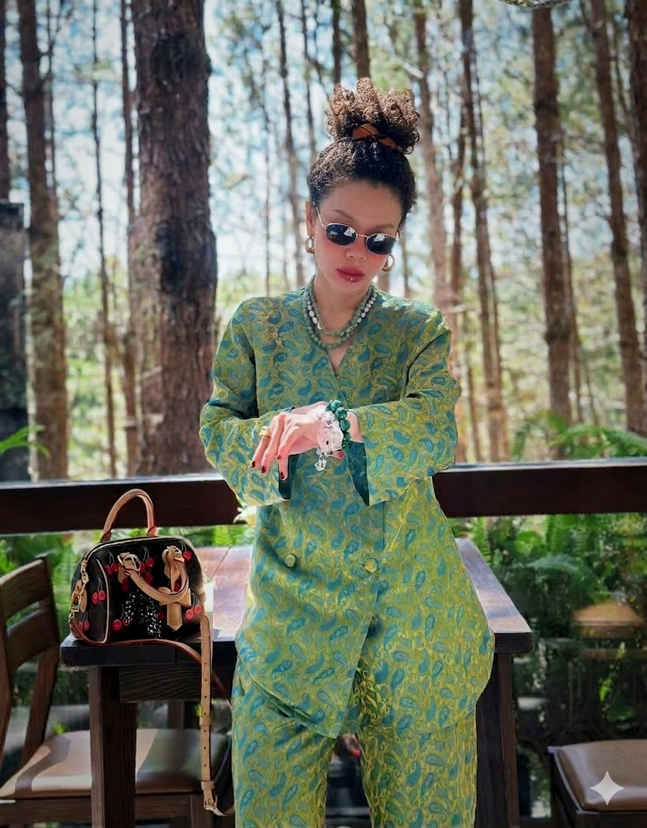 “Jade Ease” Modern Ba-Ba Set –  Wormsilk in Jade