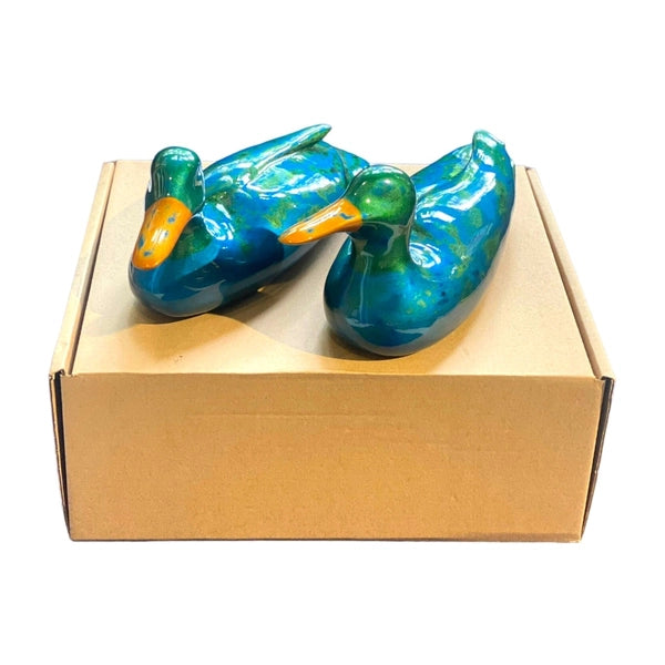 Lacquer Duck Pair – A Symbol of Harmony by Lam Phong Ceramics - flat lay display by Lam Phong Pottery