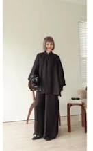 "KY" Ao-Ngan (Shorter version of Ao-dai) - Wormsilk in Black