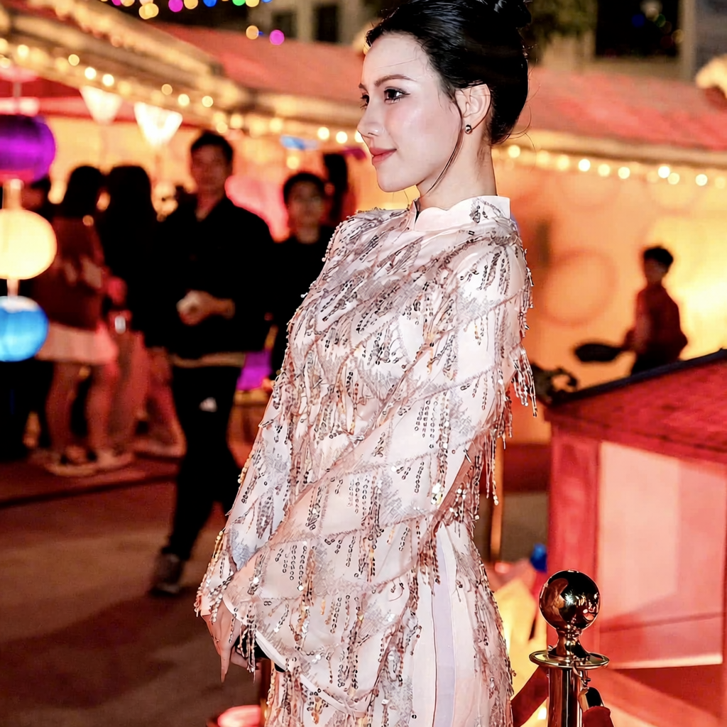 thuoc son blush pink sequined